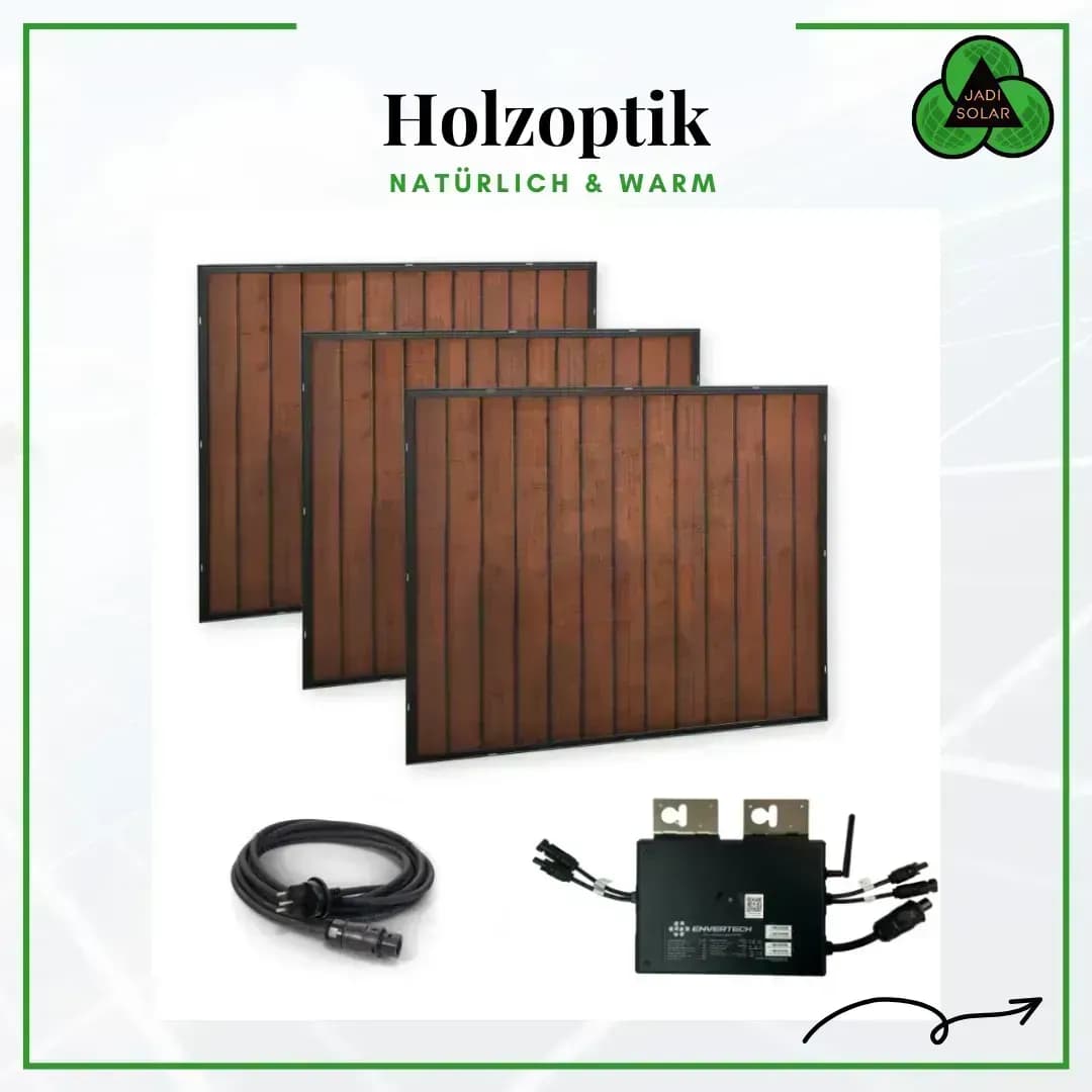 Balkonkraftwerk mit Holzoptik online kaufen
